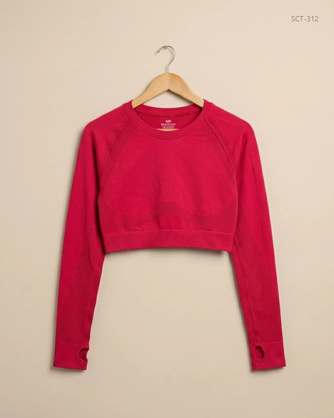 Preloved Premium Summer Crop Tops by CUT LABEL, Red Polyester for Womens - OTS Thrift Shop Peshawar Pakistan