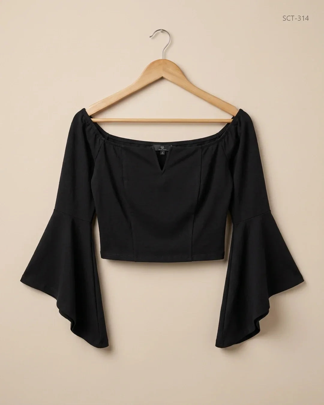 Shop Premium Summer Crop Tops by CUT LABEL | Preloved Branded Clothes | Black Polyester | Womens | OTS Thrift Store Lahore Pakistan