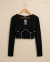 Premium Condition Summer Crop Tops | Preloved Shein | Black Polyester | Thrift Shop for Womens Lahore Pakistan | OTS
