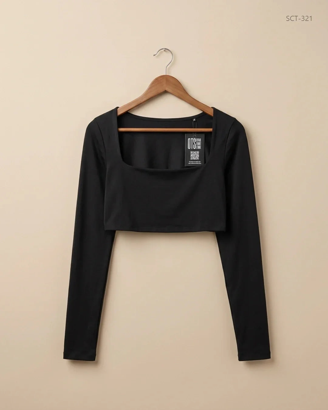 Shop Premium Summer Crop Tops by CUT LABEL | Preloved Branded Clothes | Black Polyester | Womens | OTS Thrift Store Karachi Pakistan