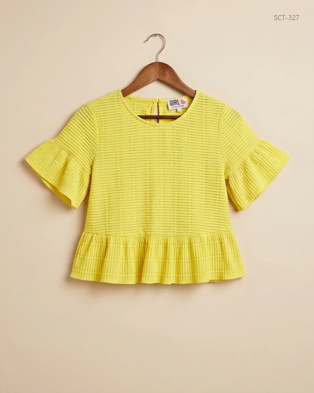 UK Imported secondhand Summer Crop Tops - River Island brand, Yellow Polyester, Premium condition, for Womens - Online Thrift Store Karachi Pakistan