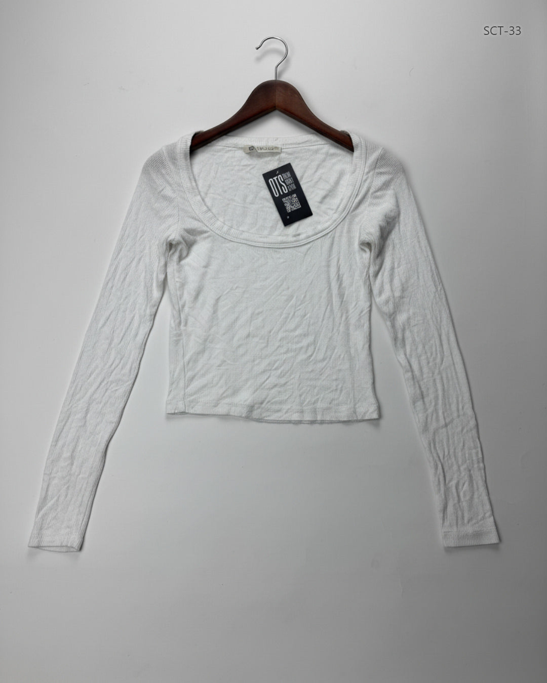 UK Imported secondhand Summer Crop Tops - STR brand, White Cotton, Premium condition, for Womens - Online Thrift Store Peshawar Pakistan