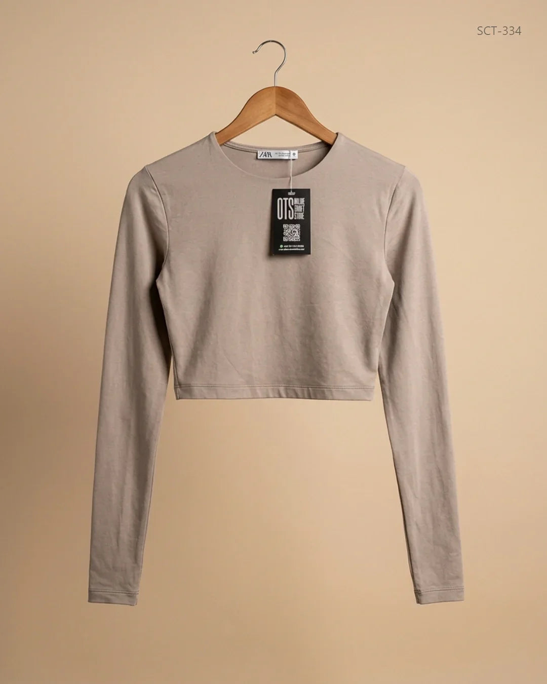 Shop Excellent Summer Crop Tops by Zara | Preloved Branded Clothes | Brown Polyester | Womens | OTS Thrift Store Karachi Pakistan