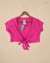 Secondhand Branded Summer Crop Tops by MY PRETTY, Pink Cotton fabric, Premium condition, for Womens - Online Thrift Shop Lahore Pakistan
