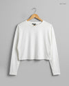 Summer Crop Tops | New Look | Preloved Branded | White Polyester | Premium Plus | OTS Thrift Store Islamabad Pakistan