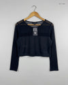 Premium Condition Summer Crop Tops | Preloved Topshop | Black Polyester | Thrift Shop for Womens Islamabad Pakistan | OTS