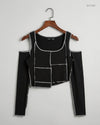 Summer Crop Tops | Shein | Preloved Branded | Black Polyester | Premium | OTS Thrift Store Peshawar Pakistan