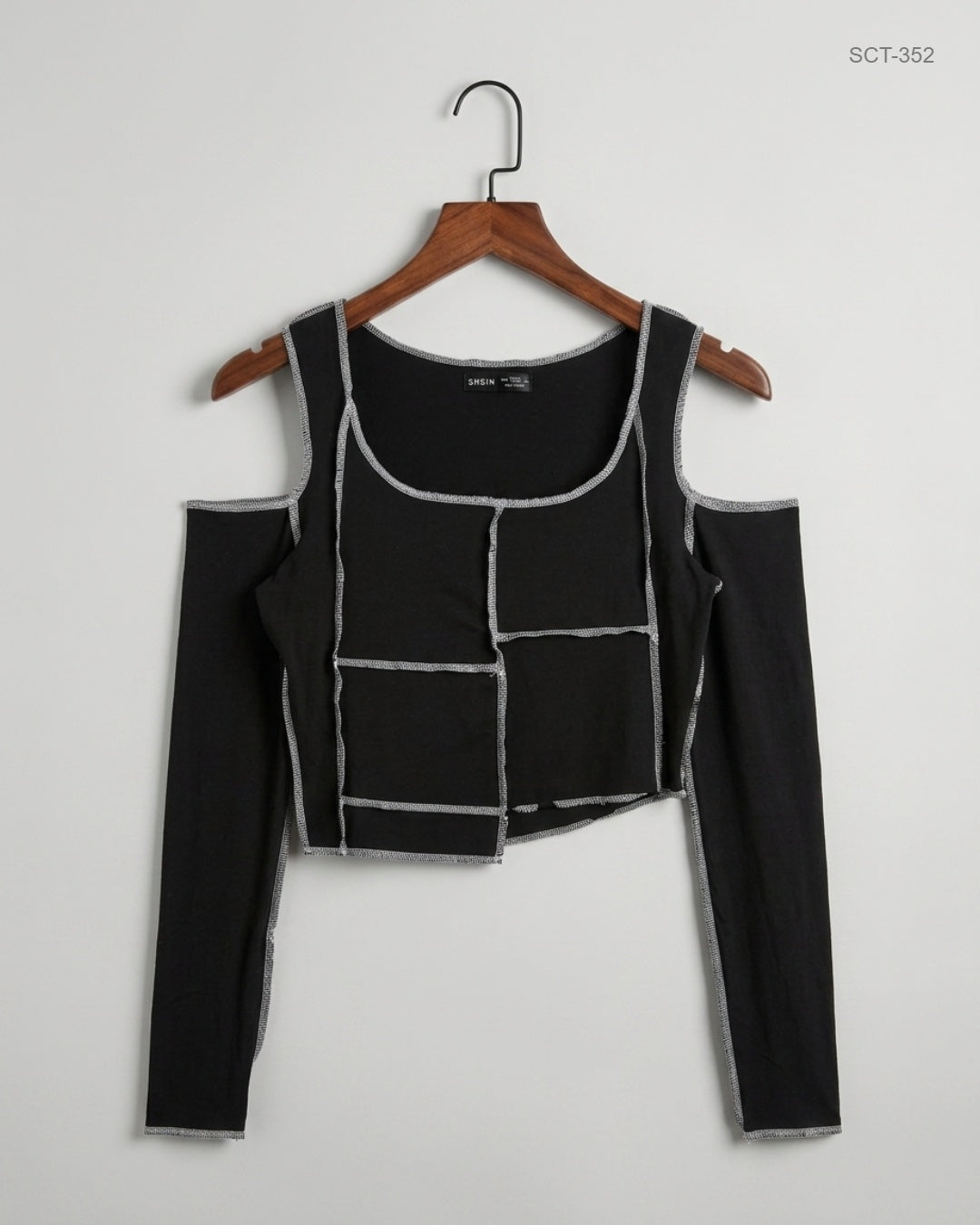 Summer Crop Tops | Shein | Preloved Branded | Black Polyester | Premium | OTS Thrift Store Peshawar Pakistan