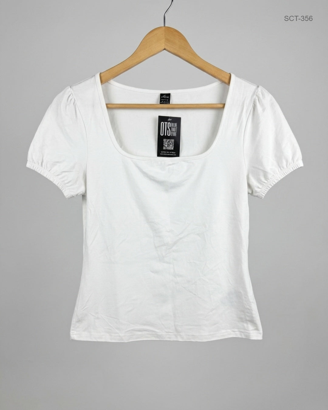 Preloved Premium Summer Crop Tops by Shein, White Polyester for Womens - OTS Thrift Shop Lahore Pakistan
