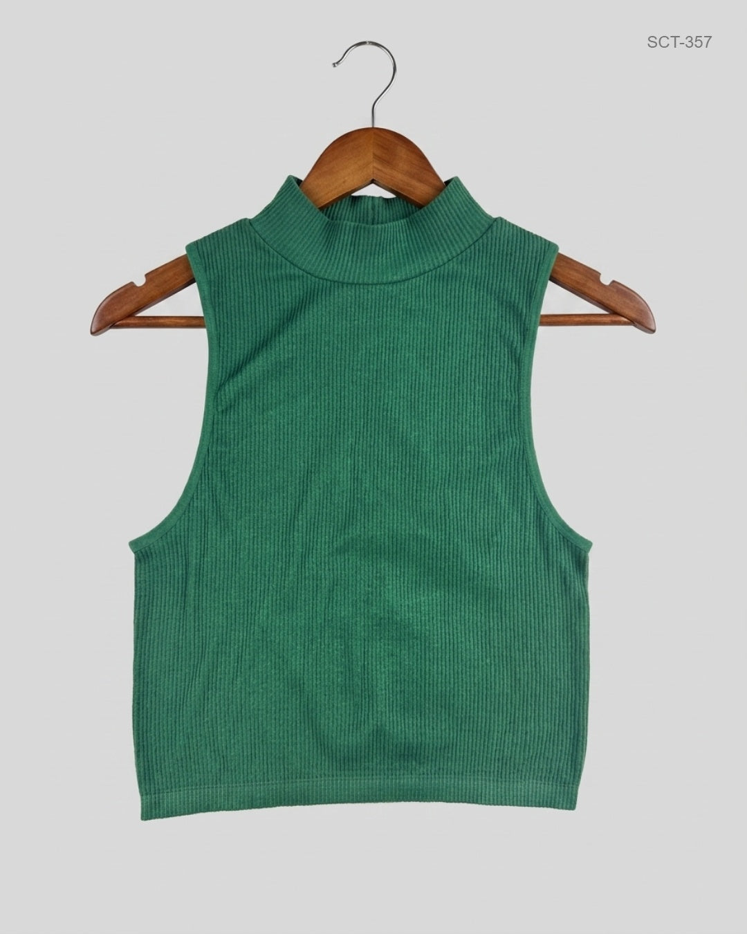 Preloved Premium Summer Crop Tops by Zara, Green Polyester for Womens - OTS Thrift Shop Lahore Pakistan