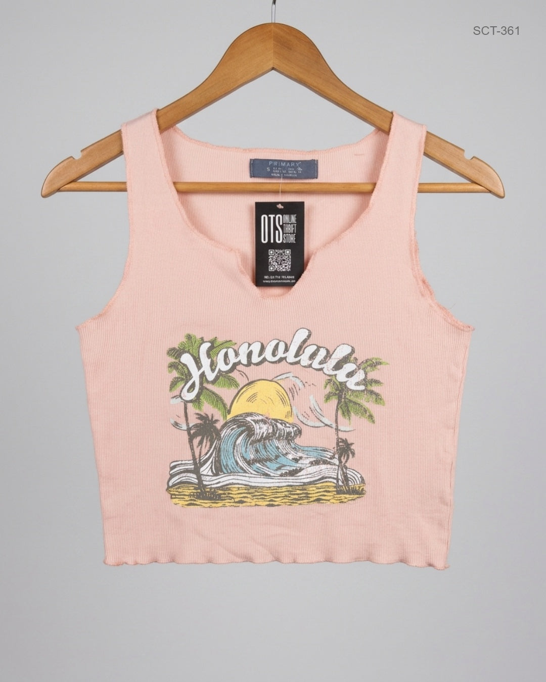Shop Premium Summer Crop Tops by Primark | Preloved Branded Clothes | Teapink Cotton | Womens | OTS Thrift Store Karachi Pakistan