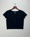 Summer Crop Tops | Hollister | Preloved Branded | Black Cotton | Premium | OTS Thrift Store Islamabad Pakistan