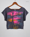 UK Imported secondhand Summer Crop Tops - CUT LABEL brand, Gray Cotton, Excellent condition, for Womens - Online Thrift Store Lahore Pakistan
