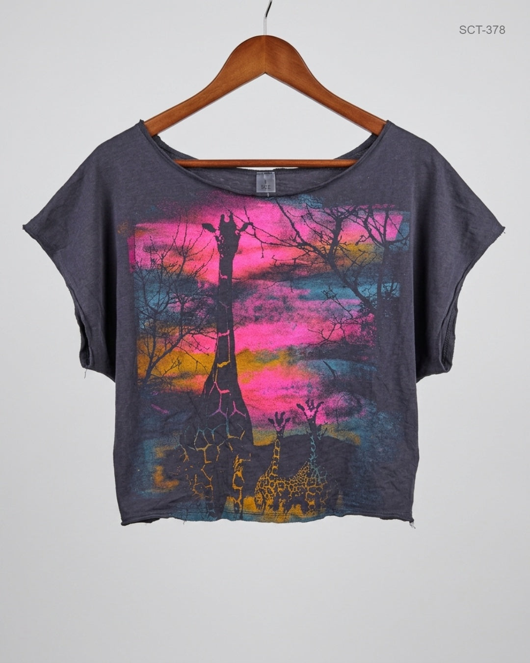 UK Imported secondhand Summer Crop Tops - CUT LABEL brand, Gray Cotton, Excellent condition, for Womens - Online Thrift Store Lahore Pakistan