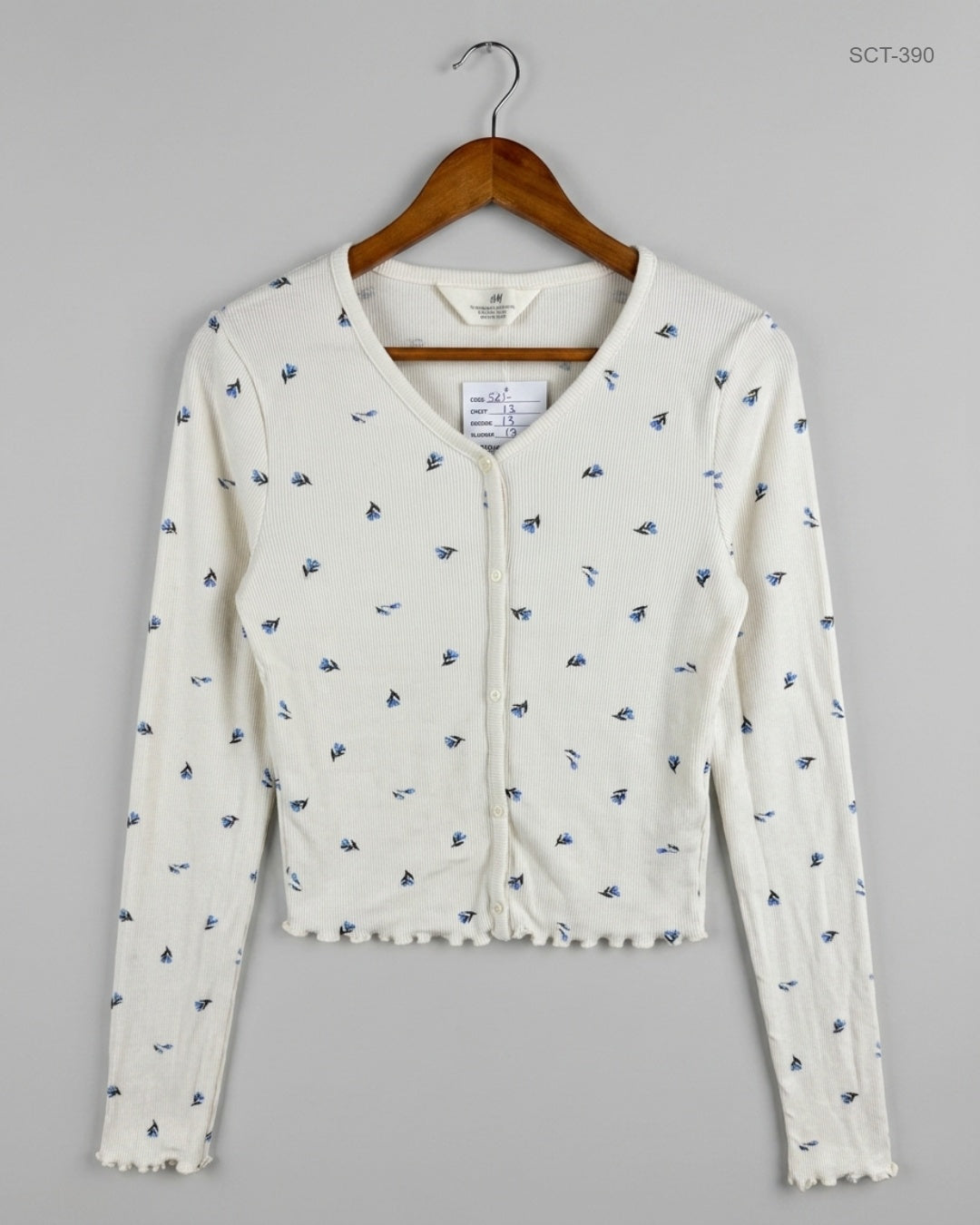 UK Imported secondhand Summer Crop Tops - H&M brand, OffWhite Cotton, Premium condition, for Womens - Online Thrift Store Islamabad Pakistan