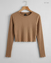 Secondhand Branded Summer Crop Tops by Shein, Brown Cotton fabric, Premium condition, for Womens - Online Thrift Shop Karachi Pakistan