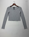 Summer Crop Tops | Brave Soul London | Preloved Branded | Grey Cotton | Premium | OTS Thrift Store Peshawar Pakistan