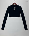 Shop Premium Summer Crop Tops by Shein | Preloved Branded Clothes | Black Polyester | Womens | OTS Thrift Store Islamabad Pakistan