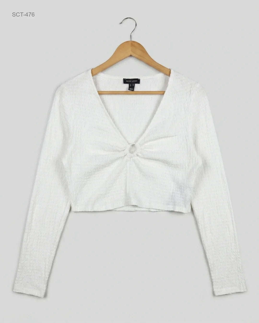 Shop Premium Summer Crop Tops by New Look | Preloved Branded Clothes | White Polyester | Womens | OTS Thrift Store Peshawar Pakistan