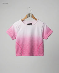 Summer Crop Tops | JEFF & CO | Preloved Branded | Pink Polyester | Excellent | OTS Thrift Store Karachi Pakistan