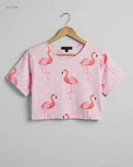 Preloved Premium Summer Crop Tops by PRETTY LITTLE THING, Pink Polyester for Womens - OTS Thrift Shop Peshawar Pakistan