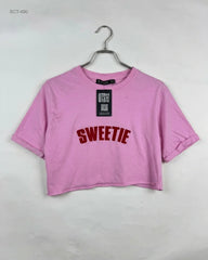 Summer Crop Tops | Boohoo | Preloved Branded | Pink Cotton | Premium | OTS Thrift Store Karachi Pakistan