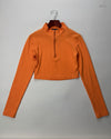 Premium Condition Summer Crop Tops | Preloved Cut Label | Orange Polyester | Thrift Shop for Womens Lahore Pakistan | OTS