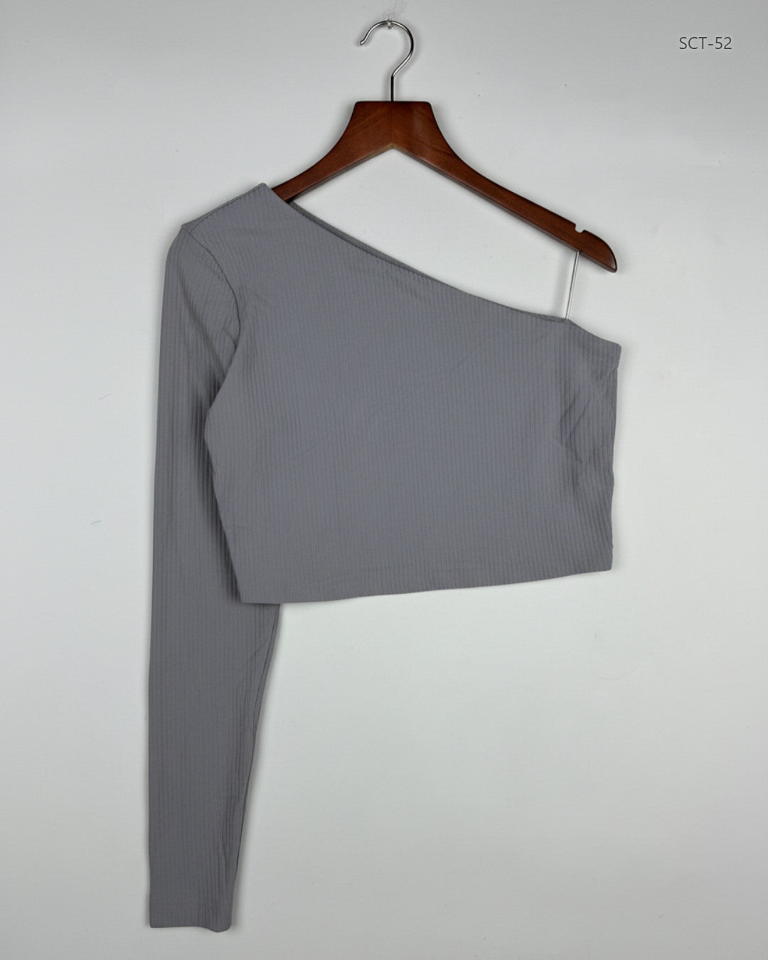 Secondhand Branded Summer Crop Tops by kookai, Grey Polyester fabric, Premium condition, for Womens - Online Thrift Shop Peshawar Pakistan