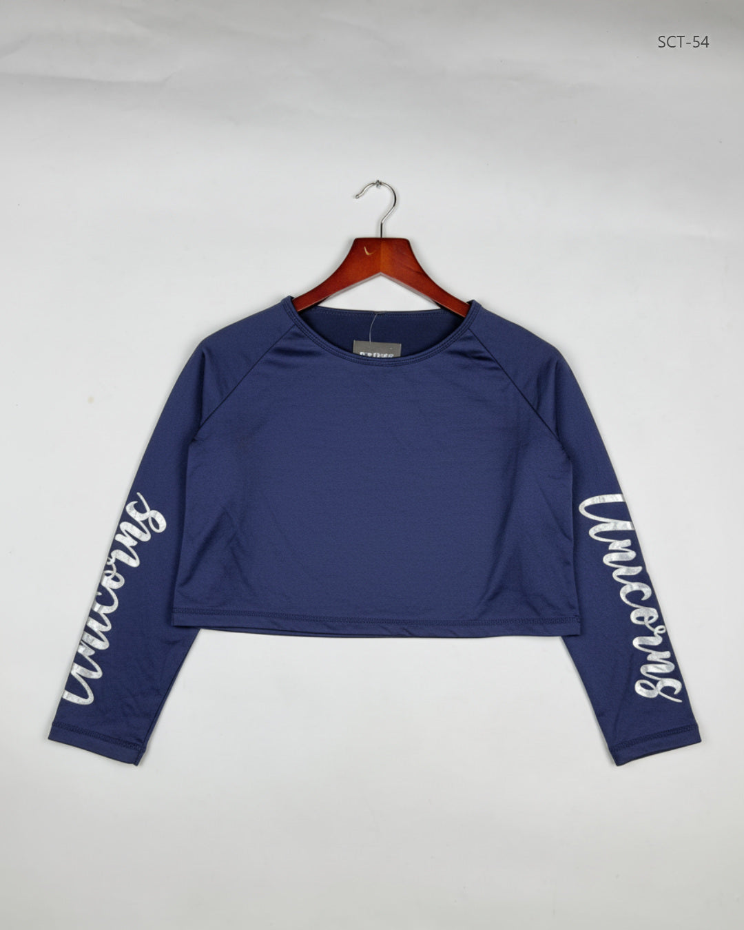 Summer Crop Tops | CUT LABEL | Preloved Branded | Navy Blue Polyester | Premium | OTS Thrift Store Lahore Pakistan