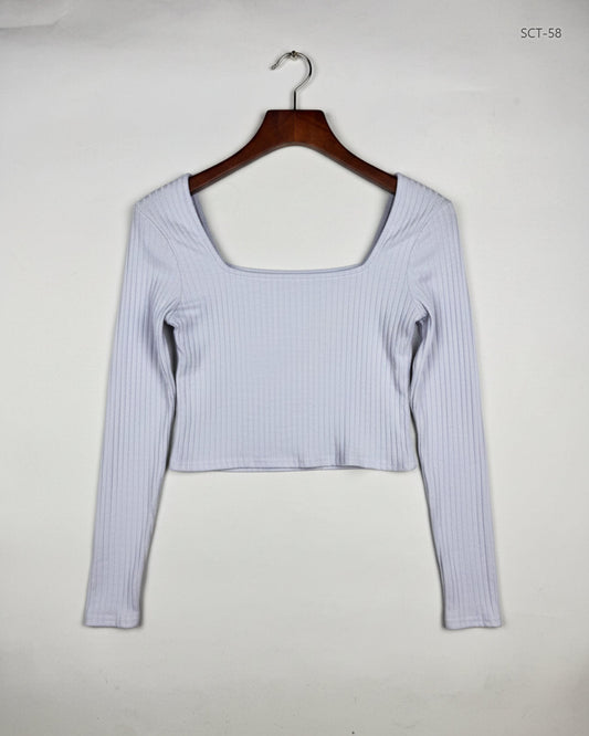 Shop Premium Summer Crop Tops by Boohoo | Preloved Branded Clothes | White Polyester | Womens | OTS Thrift Store Karachi Pakistan