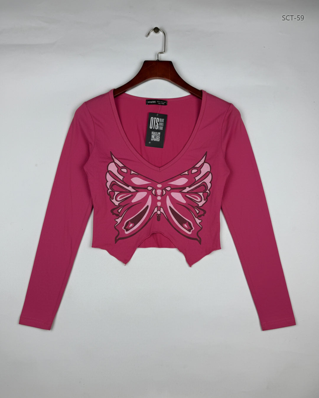 Secondhand Branded Summer Crop Tops by Shein, Pink Cotton fabric, Premium condition, for Womens - Online Thrift Shop Peshawar Pakistan