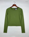 UK Imported secondhand Summer Crop Tops - CUT LABEL brand, Olive Polyester, Premium condition, for Womens - Online Thrift Store Karachi Pakistan