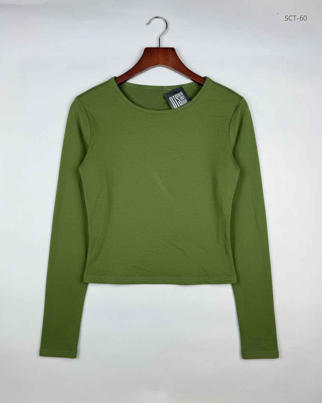UK Imported secondhand Summer Crop Tops - CUT LABEL brand, Olive Polyester, Premium condition, for Womens - Online Thrift Store Karachi Pakistan