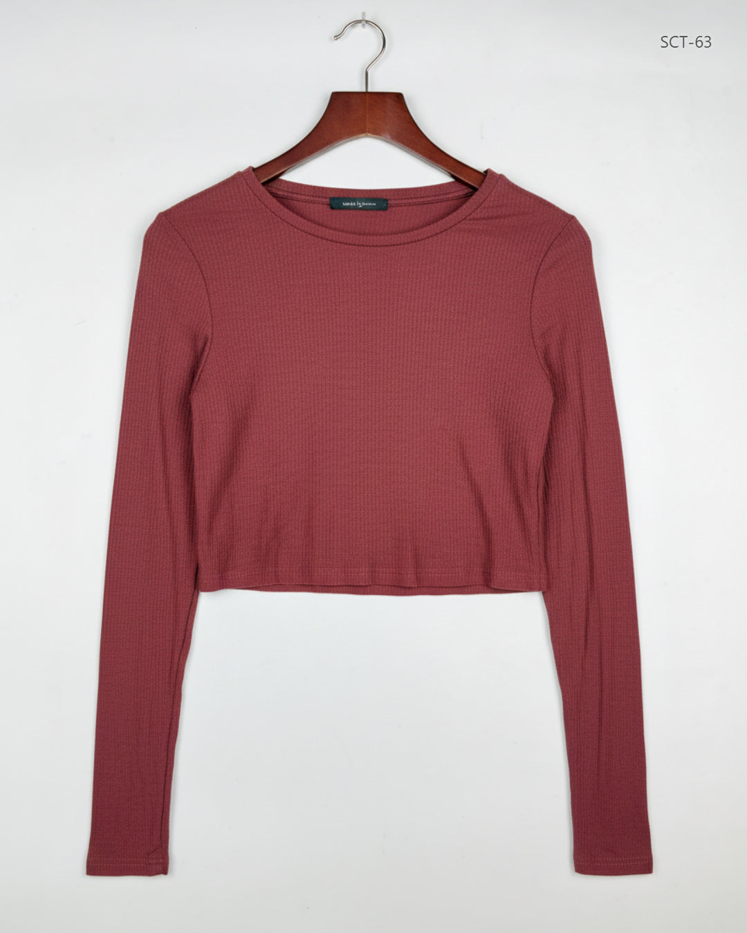 Preloved Premium Summer Crop Tops by Topshop, Maroon Viscose for Womens - OTS Thrift Shop Islamabad Pakistan