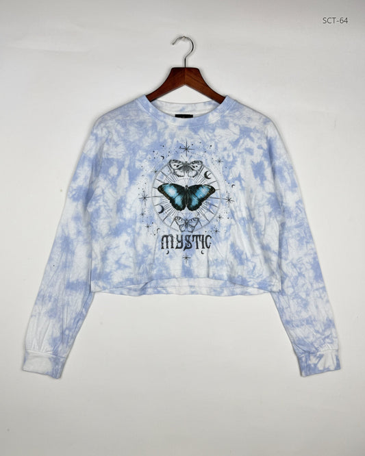 UK Imported secondhand Summer Crop Tops - BRAVE SOUL brand, SkyBlue Cotton, Premium condition, for Womens - Online Thrift Store Lahore Pakistan
