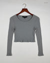 Summer Crop Tops | New Look | Preloved Branded | Gray Cotton | Premium | OTS Thrift Store Islamabad Pakistan