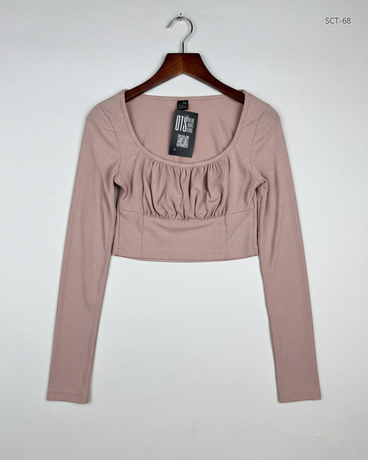 Secondhand Branded Summer Crop Tops by Shein, Pink Polyester fabric, Premium condition, for Womens - Online Thrift Shop Islamabad Pakistan