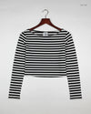Shop Premium Summer Crop Tops by H&M | Preloved Branded Clothes | Black & White Cotton | Womens | OTS Thrift Store Karachi Pakistan