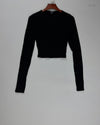 Secondhand Branded Summer Crop Tops by Boohoo, Black Cotton fabric, Premium condition, for Womens - Online Thrift Shop Islamabad Pakistan
