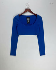 Premium Condition Summer Crop Tops | Preloved Shein | Blue Polyester | Thrift Shop for Womens Islamabad Pakistan | OTS