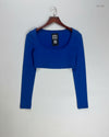 Premium Condition Summer Crop Tops | Preloved Shein | Blue Polyester | Thrift Shop for Womens Islamabad Pakistan | OTS