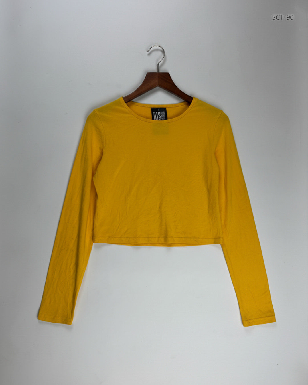Secondhand Branded Summer Crop Tops by Cut Label, Yellow Polyester fabric, Premium condition, for Womens - Online Thrift Shop Lahore Pakistan