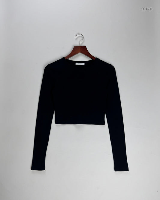 UK Imported secondhand Summer Crop Tops - weekday brand, Black Cotton, Premium condition, for Womens - Online Thrift Store Peshawar Pakistan