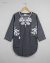 Shop Good Girls Summer Tops by CUT LABEL | Preloved Branded Clothes | Gray Viscose | Girls | OTS Thrift Store Karachi Pakistan