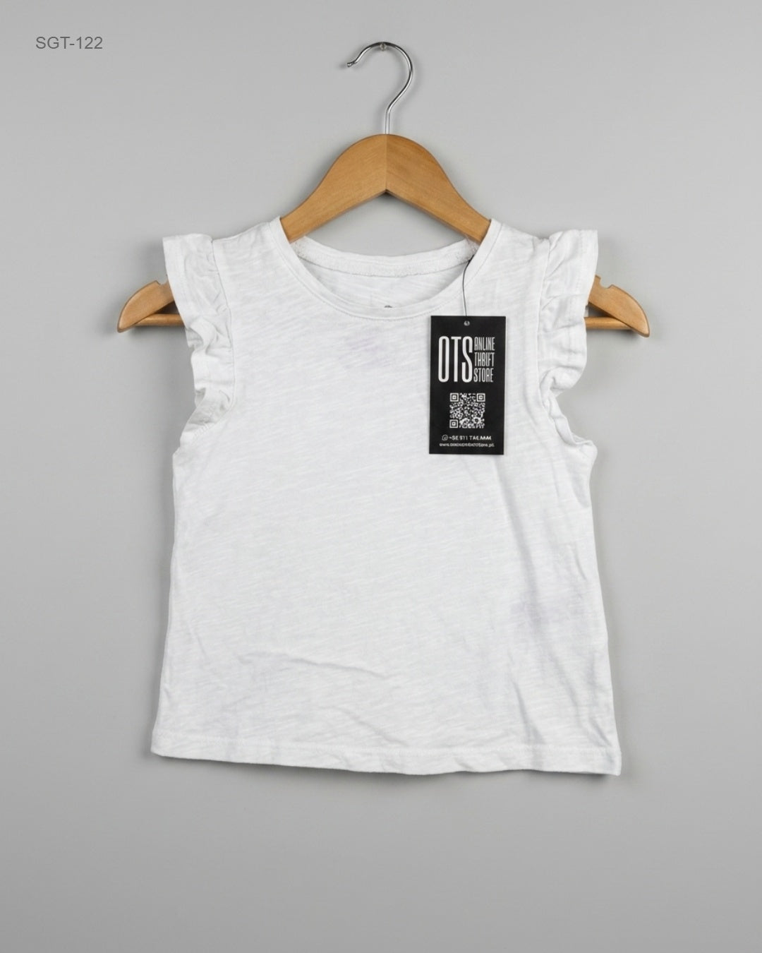 Secondhand Branded Girls Summer Tops by Primark, White Cotton fabric, Premium condition, for Girls - Online Thrift Shop Lahore Pakistan