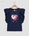 UK Imported secondhand Girls Summer Tops - MANA brand, Blue Cotton, Premium condition, for Girls - Online Thrift Store Islamabad Pakistan
