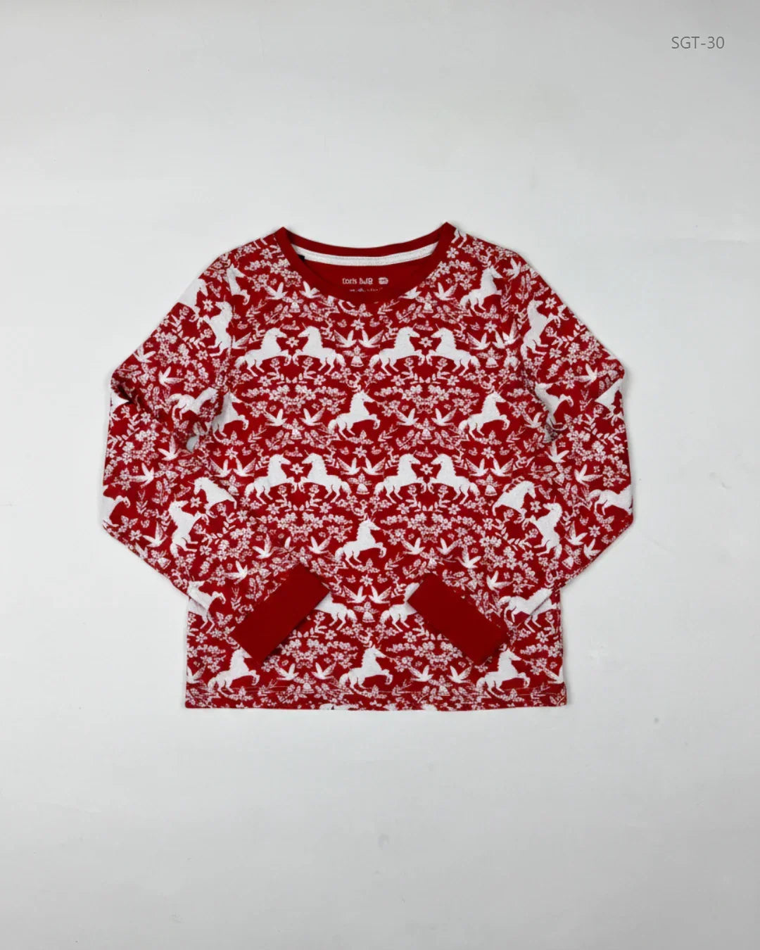 Shop Premium Girls Summer Tops by Marks & Spencer | Preloved Branded Clothes | Red Cotton | Girls | OTS Thrift Store Islamabad Pakistan
