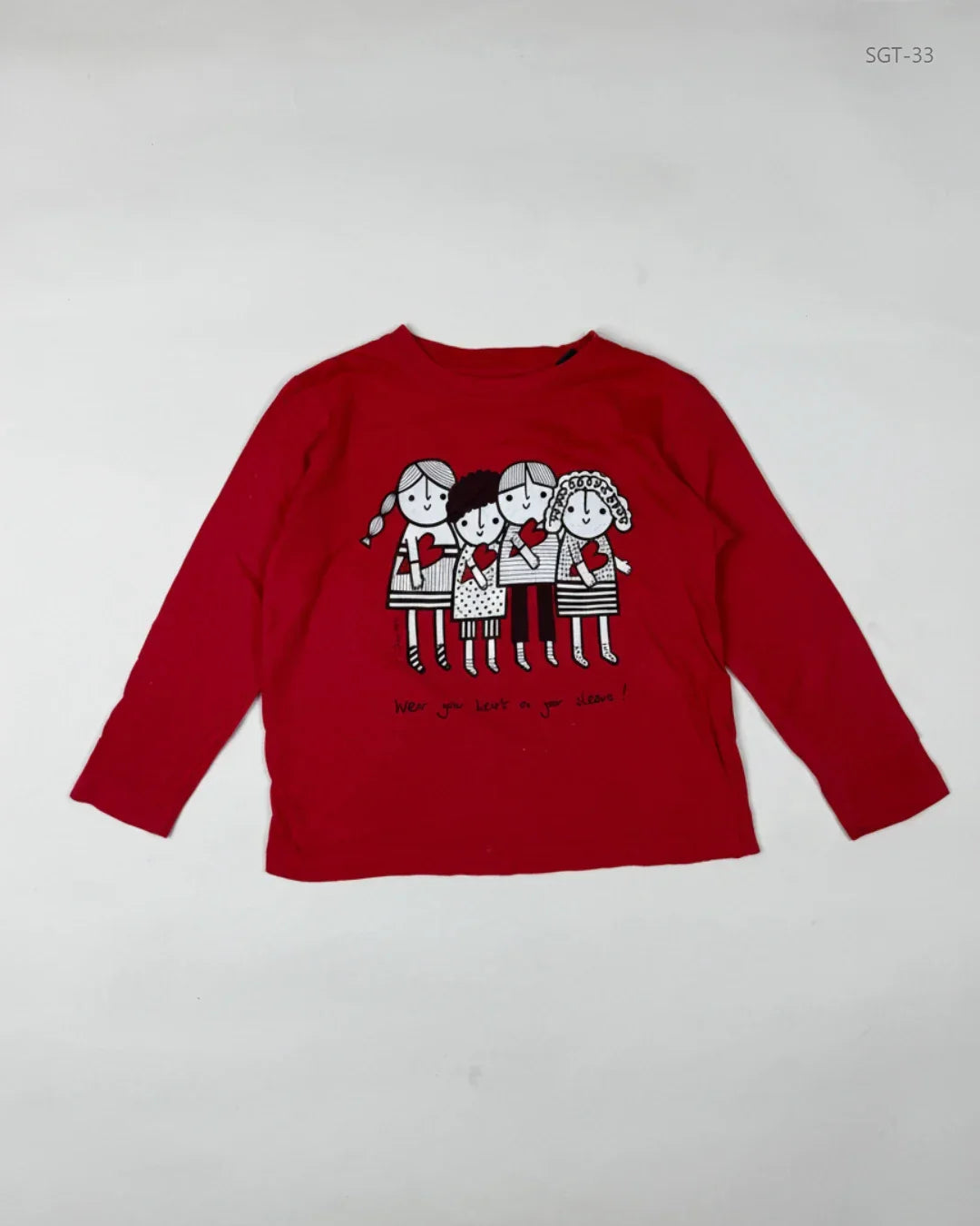 Preloved Premium Girls Summer Tops by COMIC RELIEF, Red Cotton for Girls - OTS Thrift Shop Karachi Pakistan