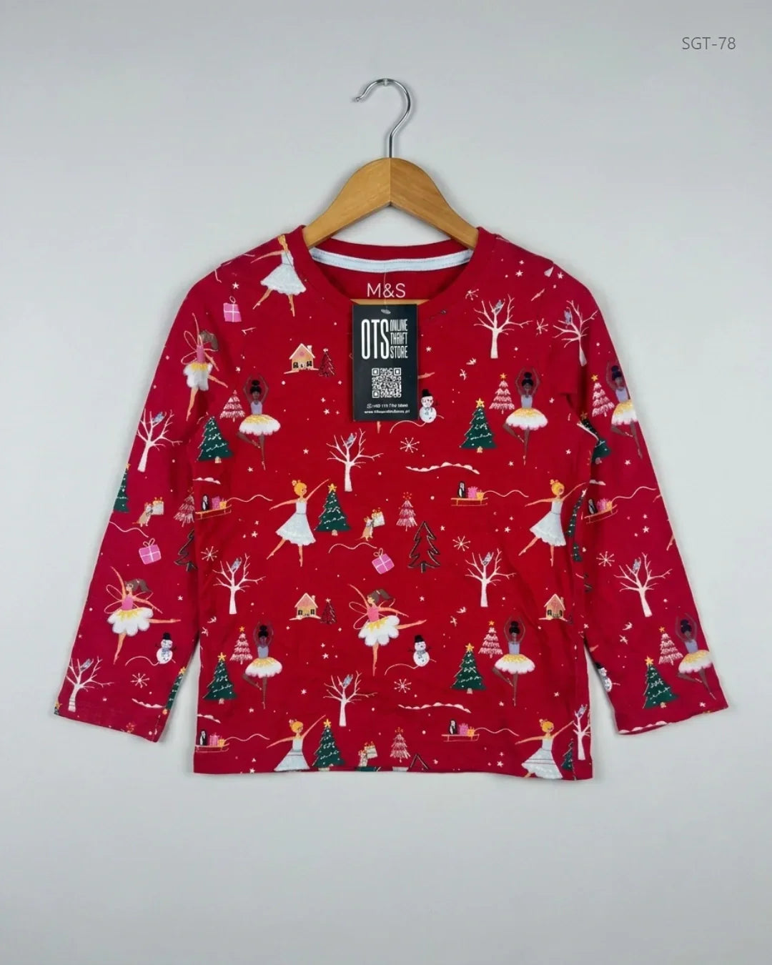 Shop Premium Girls Summer Tops by Marks & Spencer | Preloved Branded Clothes | Red Cotton | Girls | OTS Thrift Store Karachi Pakistan