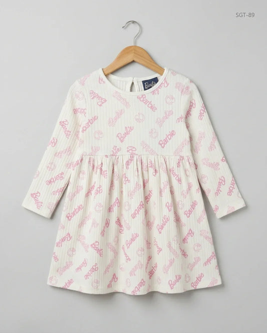 Secondhand Branded Girls Summer Tops by BARBIE, White Cotton fabric, Premium condition, for Girls - Online Thrift Shop Peshawar Pakistan